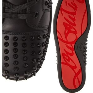 christian louboutin black spikes
